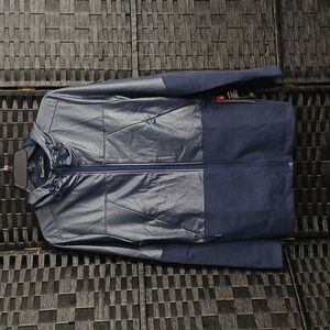 NWT Mens Under Armour ColdGear S/P/CH Swacket Hooded Jacket Blue Metallic